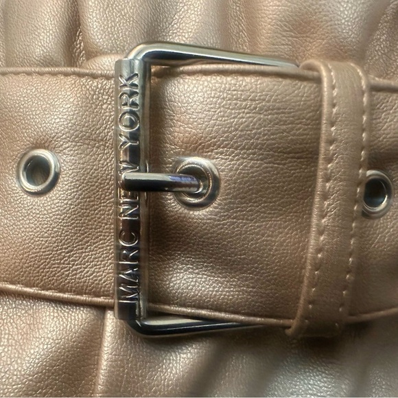 NWT Lt Pink Metallic Cyber Punk Y2K Skirt Glam Grunge Coquette Fairy BohoChic - Picture 3 of 8